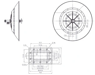 What are the key design features of a parabolic antenna?